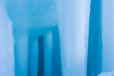 Full frame shot of blue curtain