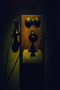 Close up of electric lamp