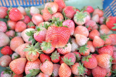 Close-up of strawberries in market