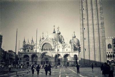 Tourists in front of church