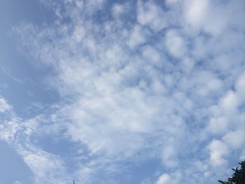 Low angle view of clouds in sky