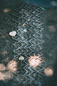 High angle view of street