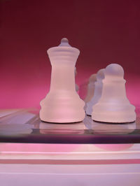 Close-up of chess pieces