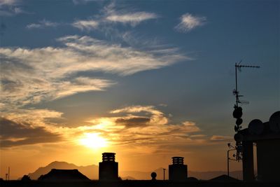 The unset over formentera del segura spain