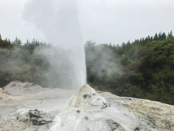 Scenic view of waterfall