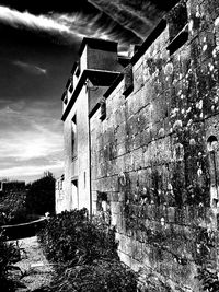 Low angle view of built structure against sky