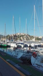 Boats in harbor