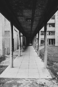 Empty corridor of building