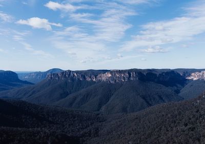 Panoramic view of mountain range