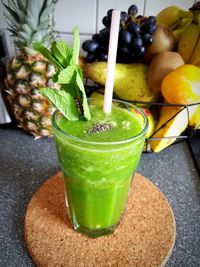 Close-up of drink on table