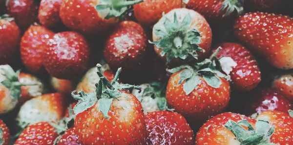 Full frame shot of strawberries