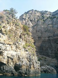 Scenic view of rocky mountains against sky