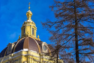 Low angle view of cathedral against sky. peter and paul cathedral