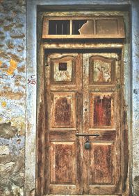 Close-up of closed door