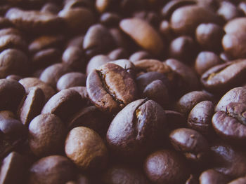 Full frame shot of roasted coffee beans