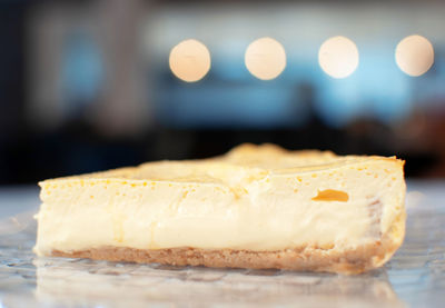 Close-up of cake on table