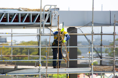 Men working at construction site