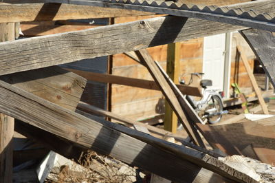 Close-up of wooden planks