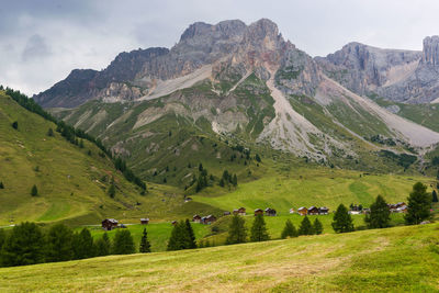 Built structures on countryside landscape