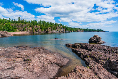 Scenic view of sea against sky