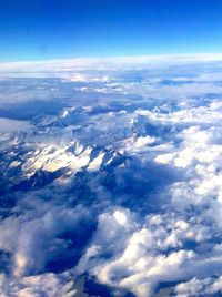 Aerial view of clouds over landscape