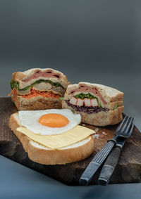 Close-up of food on table