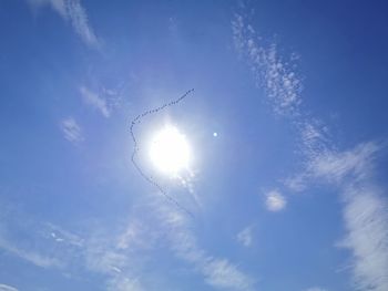 Low angle view of vapor trail in sky