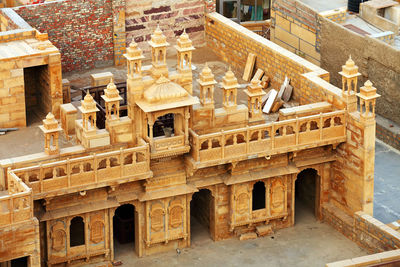 High angle view of jaisalmer fort interior