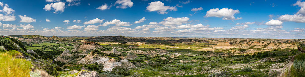 Panoramic view of landscape against sky