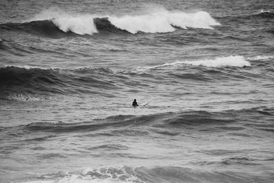 Man surfing in sea