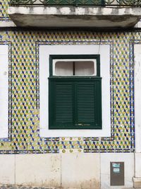 Full frame shot of window of building