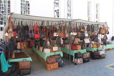 Panoramic view of market stall in city