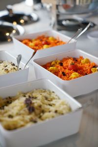 Close-up of food on table