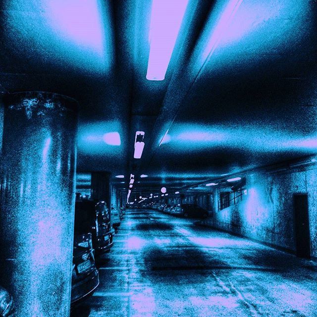 illuminated, the way forward, indoors, transportation, diminishing perspective, lighting equipment, night, built structure, architecture, empty, narrow, vanishing point, tunnel, ceiling, absence, long, corridor, light - natural phenomenon, wall - building feature, subway