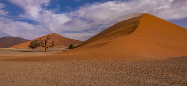 Scenic view of desert against sky