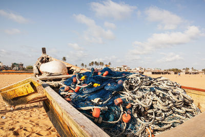 Traditional fishing boat - route des peches, cotonou, benin