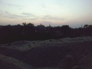 View of landscape at sunset