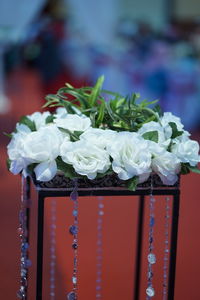 Close-up of white flower bouquet