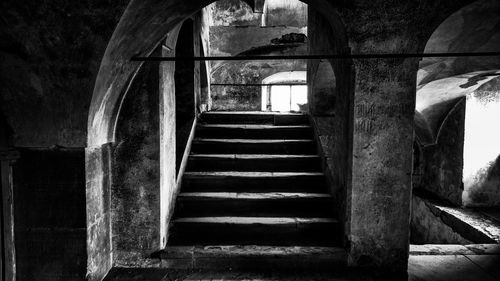 Staircase in abandoned building