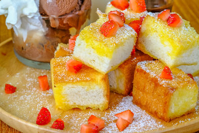 Close-up of cake in plate