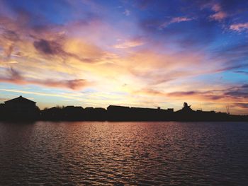 Scenic view of dramatic sky during sunset