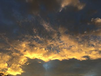 Low angle view of dramatic sky