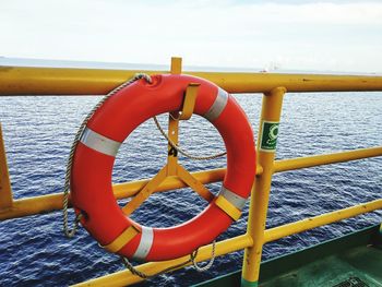 High angle view of swimming pool in sea against sky