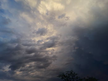 Low angle view of storm clouds in sky