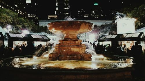 Fountain at night