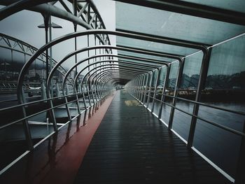 View of empty bridge