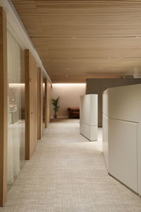 Interior of wooden offices