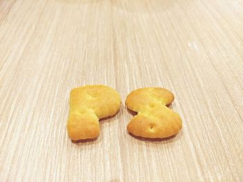 Close-up of cookies on table