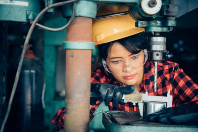 Portrait of woman working