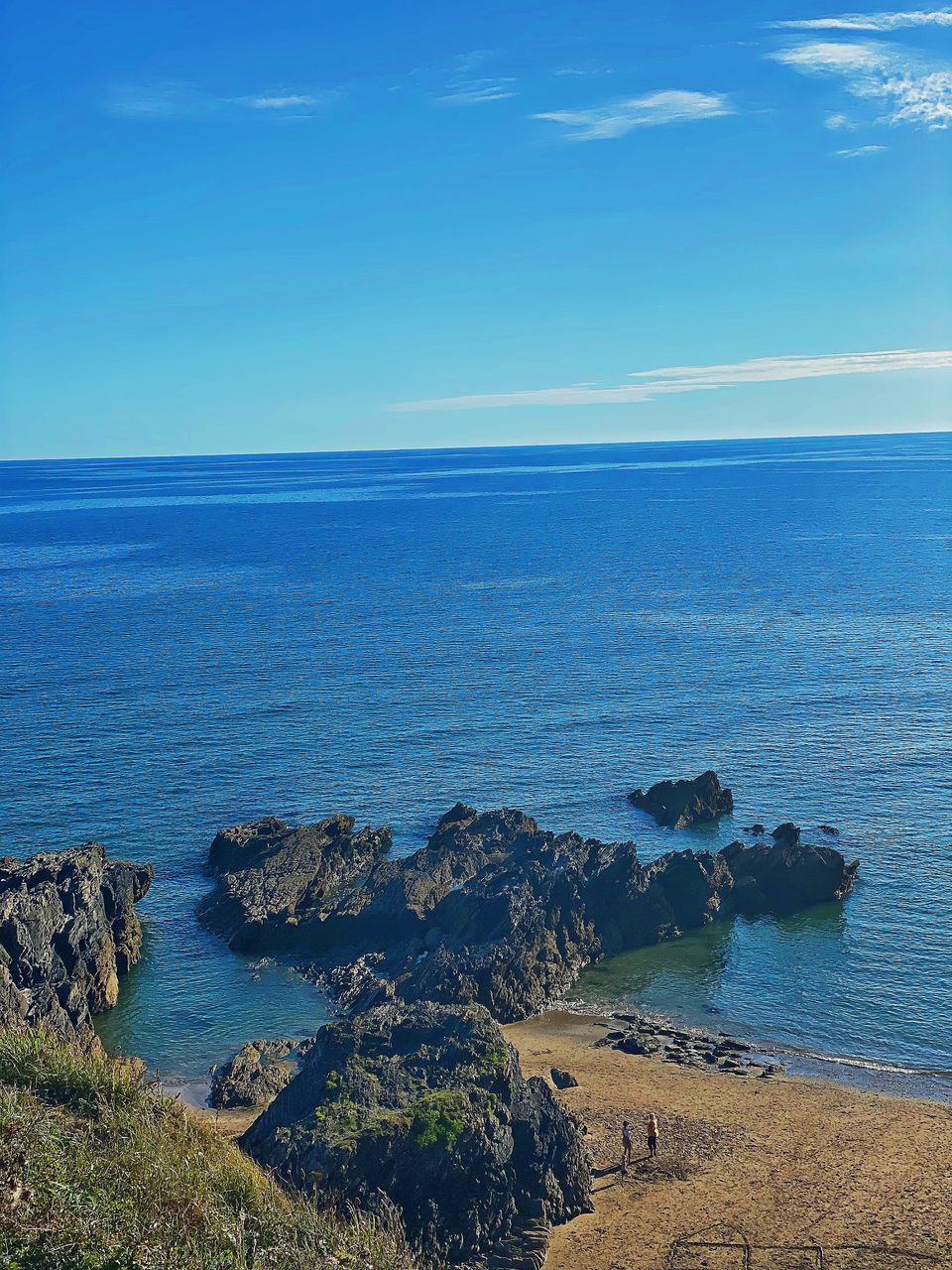 SCENIC VIEW OF SEA SHORE AGAINST SKY